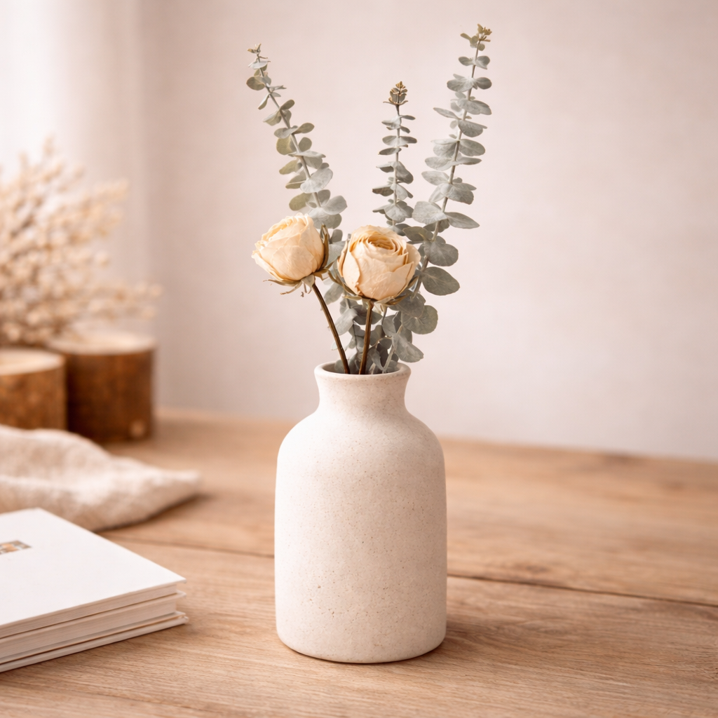 Quiet Beige Ceramic Vessels – A Sculptural Trio